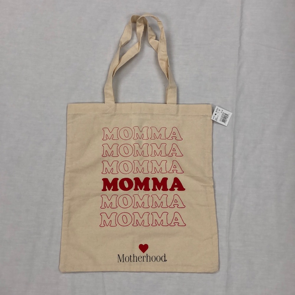 Motherhood Maternity Canvas Tote/ Size: 14”x16”